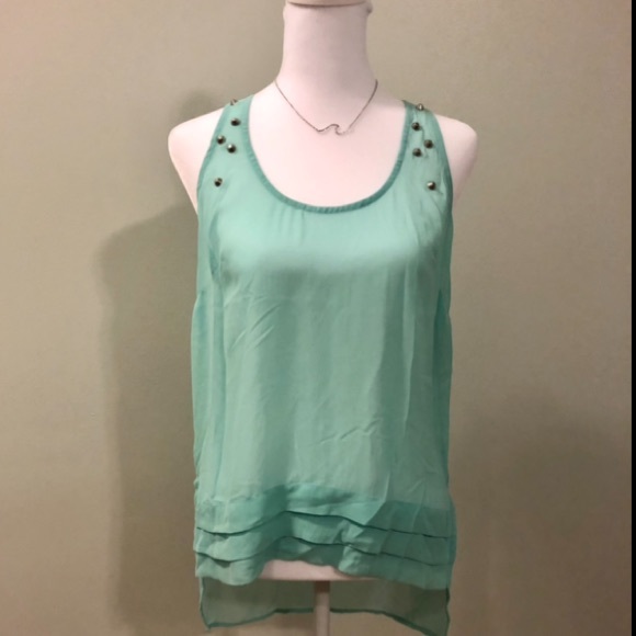 Bisou Bisou Tops - NWT - Studded dress up tank top